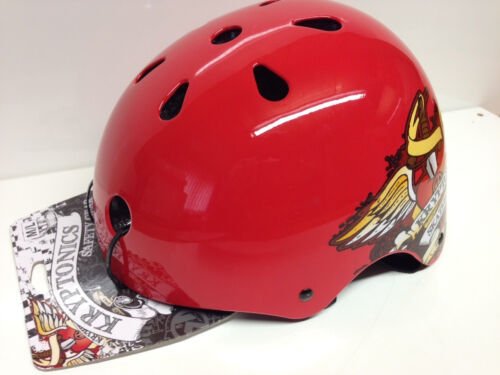 Kryptonics Helm " Sacread Heart" - Gloss red - rot Stunthelm Skateboard M/L